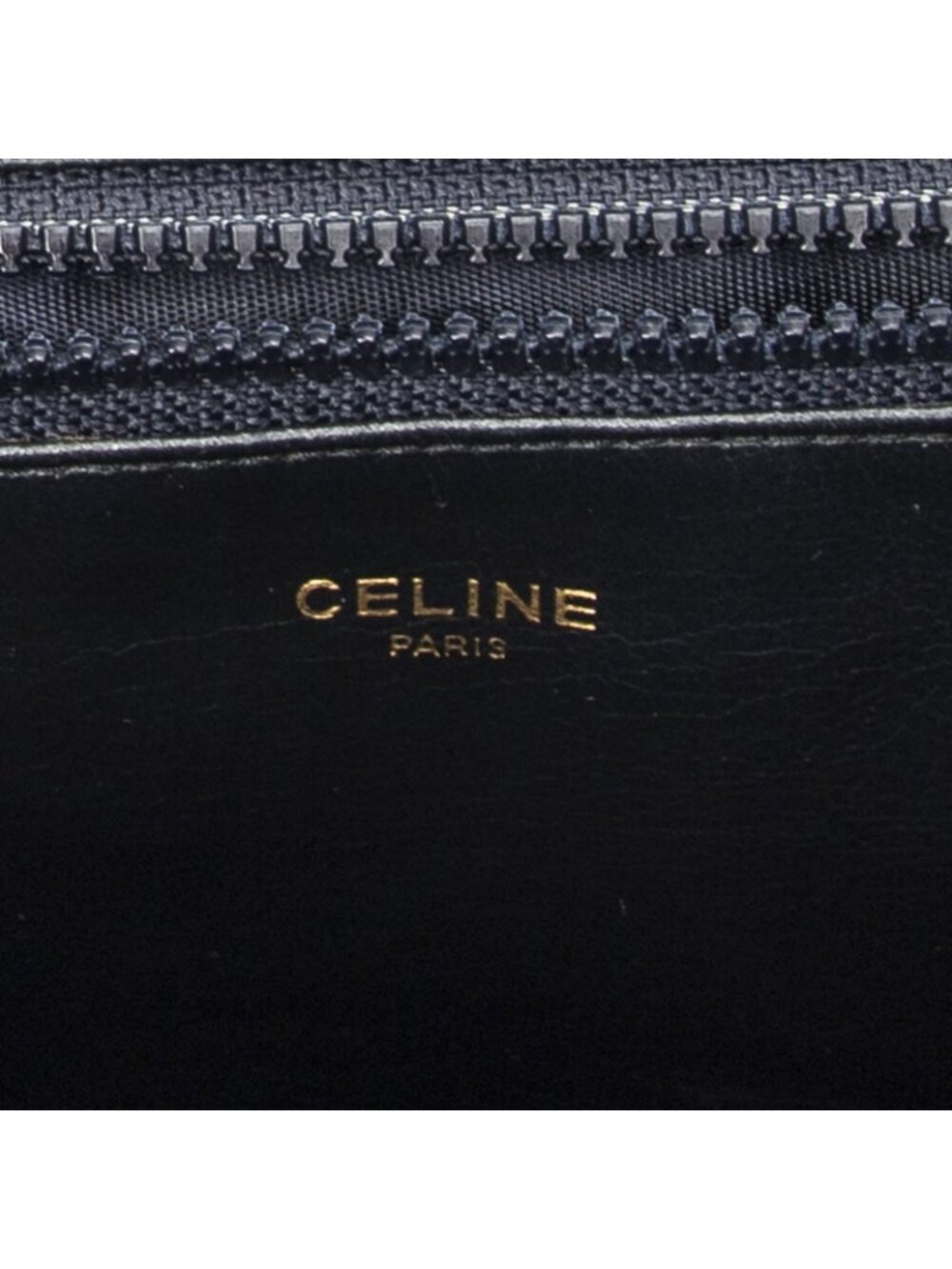 Celine Vintage Flap Crossbody Navy Beige Macadam Canvas - Picture 10 of 10
